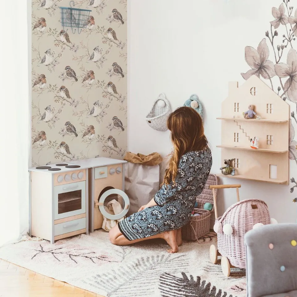 Tapet Birds Beige